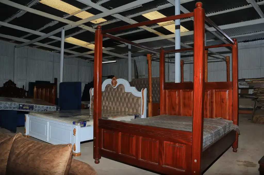 Custom wooden bed