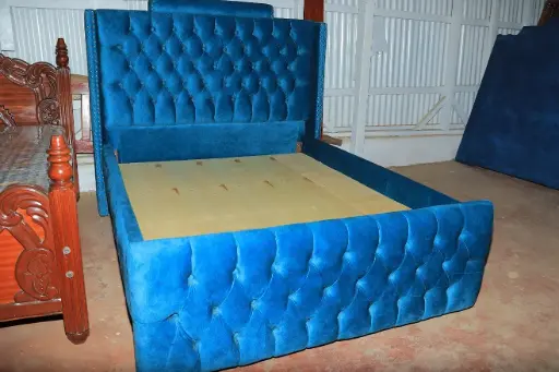 Blue classic bed