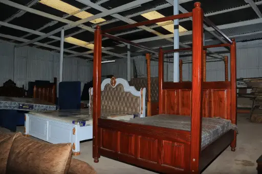 Custom wooden bed