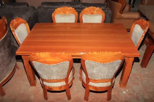 light brown wooden set